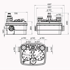Канализационная насосная станция SFA SANICUBIC 2 Classic NM