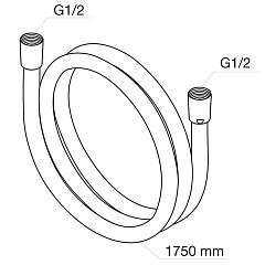 Душевой шланг Damixa Shower program 760400164