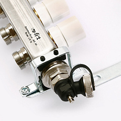 Коллекторная группа UNI-FITT из нерж. стали 450I с термостатическими вентилями и расходомерами 1x3/4 с 12 отводами