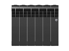 Биметаллический секционный радиатор отопления Royal Thermo Biliner 350 / Noire Sable / 6 секций