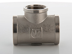 Тройник VALTEC переходной 1 1/4 х 1/2 х 1 1/4 внутренняя, никелированная латунь