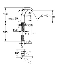 Смеситель для раковины Grohe Essence New 23480001