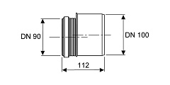 Соединение унитаза TECE TECEprofil, DN 90/100