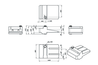 Бак промывной ЭкоПром AGRO 300 литров