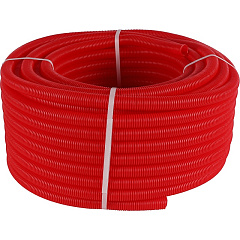 Труба гофрированная ПНД Stout цвет красный, наружным диаметром 23 мм для труб диаметром 16 мм