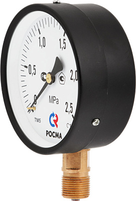 Манометр Росма TM-510P Ду 100 с нижним подключением (150 ) 1/2, 0-16 бар