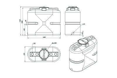 Емкость ЭкоПром S 500 литров