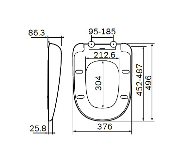 Крышка-сиденье для унитаза AM.PM Sensation C307851WH