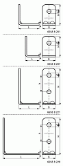 Уголок Walraven BIS Strut 90гр. (BUP), длинный/длинный (110 х 110 мм), 4 отверстия (без монтажных гаек)