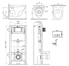 Комплект инсталляции AM.PM Spirit 2.0 IS47051.701700
