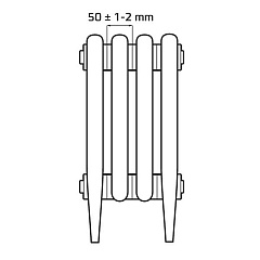 Чугунный радиатор отопления RETROstyle Verdun 470 - 1 секция