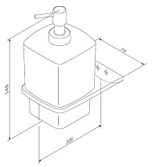 Диспенсер для жидкого мыла AM.PM Inspire 2.0 стеклянный с держателем A50A36900