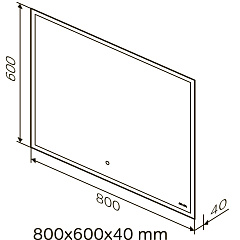 Зеркало настенное AM.PM Spirit 2.0 с LED-подсветкой и системой антизапотевания, ИК-сенсор, 80 см