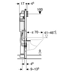 Система инсталляции для унитаза Geberit Duofix (без крепежа к стене) 111.350.00.5