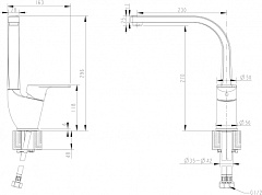 Смеситель для кухни Bravat Line F75299C-2