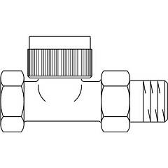 Вентиль термостатический Oventrop AV 9, DN 25, проходной