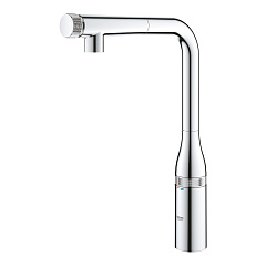 Смеситель для кухни Grohe Essence SmartControl с выдвижным L-образным изливом, хром
