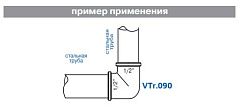 Угольник VALTEC 1/2 внутренняя резьба, 90 градусов, никелированная латунь