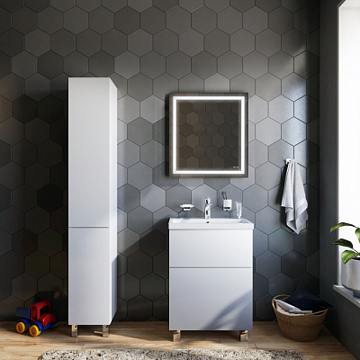 Зеркало настенное AM.PM Gem с LED-подсветкой по периметру, 65 см