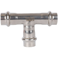 Тройник Rommer равнопроходной 15, ВПр, нержавеющая сталь
