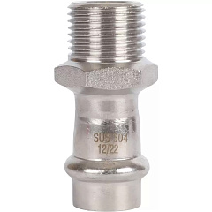 Переходник Rommer пресс 15х1/2, ВПр-НР, нержавеющая сталь