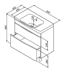 База под раковину AM.PM Like M80FSX0802WG напольная, 80 см, белый