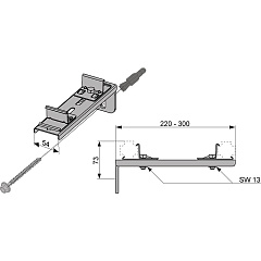 Крепление WALLBOX двойное, удлиненное