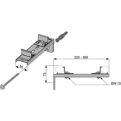 Крепление WALLBOX двойное, удлиненное