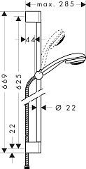 Душевой гарнитур Hansgrohe Crometta 85 2jet Vario Unica C 27763000