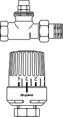 Вентиль на обратную подводку Oventrop с термоголовкой