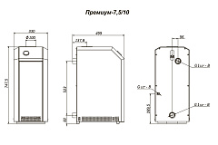 Напольный газовый котел отопления Лемакс Премиум 10