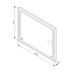Зеркало AM.PM GEM M91AMOX1003WG (небольшая трещина на зеркале справа в верхнем углу)