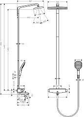 Душевая колонна Hansgrohe Raindance Select Showerpipe 360 27113000