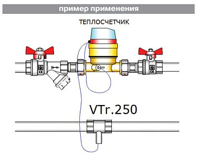 Тройник VALTEC для подключения датчика температуры 1 x M10 x 1 внутренняя, никелированная латунь