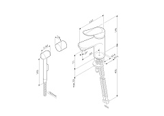 Смеситель для раковины с гигиеническим душем AM.PM Sunny Хром F85C03000