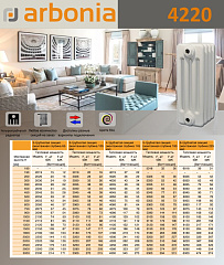 Стальной трубчатый радиатор отопления Arbonia 4220 / 1 секция