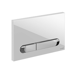 Кнопка смыва Cersanit ESTETICA для LINK PRO/VECTOR/LINK/HI-TEC пластик белый с рамкой хром