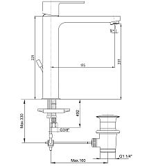 Высокий смеситель для раковины E.C.A. Nita 102188048