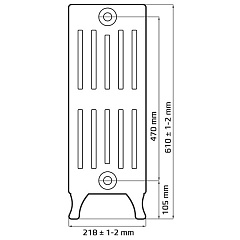 Чугунный радиатор отопления RETROstyle Verdun 470 - 1 секция