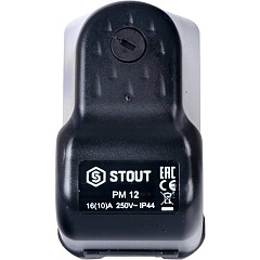 Реле давления Stout для водоснабжения PM12G, 3-12 бар,1/4, с накидной гайкой