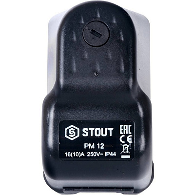 Реле давления Stout для водоснабжения PM12G, 3-12 бар,1/4, с накидной гайкой