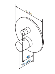 Встраиваемый смеситель AM.PM Like F8075600