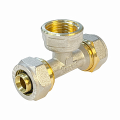 Тройник Valfex для труб PE-RT/Al/PE-RT, обжимной с переходом на ВР 16х1/2х16