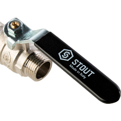 Кран шаровой Stout полнопроходной 1 НН, рычаг