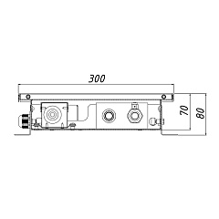 Внутрипольный конвектор с принудительной конвекцией Vitron ВКВ.70.300.1400.2ТГ (24В DC)