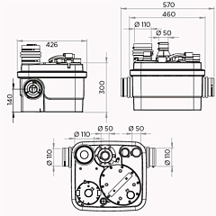 Канализационная насосная станция SFA SANICUBIC 1 (IP 67)
