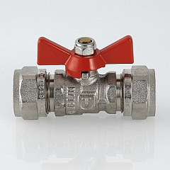 Кран шаровой VALTEC под обжим, рукоятка бабочка 16x16