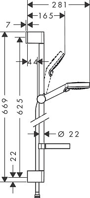 Душевой гарнитур Hansgrohe Crometta Vario 26553400
