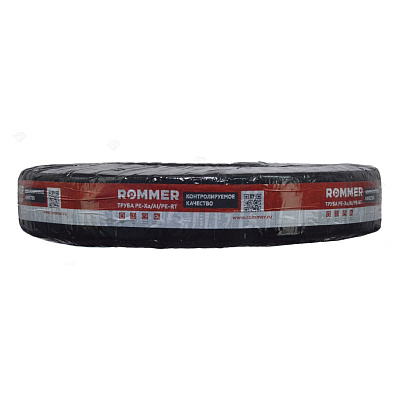 Труба из сшитого полиэтилена Rommer 16.2x2.6 стабильная PE-Xa/Al/PE-RT с алюминиевым слоем