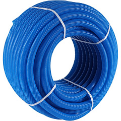 Труба гофрированная ПНД Stout цвет синий, наружным диаметром 28 мм для труб диаметром 20 мм